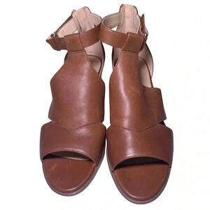 Clarks Kaylin 60 Glad Womens Peep Toe Heels Tan Leather US Size 7.5 M